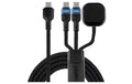 onit USB-WL-Multi-Kabel C-WCC 1.2M 100W USB 2.0 / C zu W+C+C / schwarz