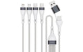 4smarts USB-C/A Multikabel 4 in 2 Ladekabel 0.25m, weiss