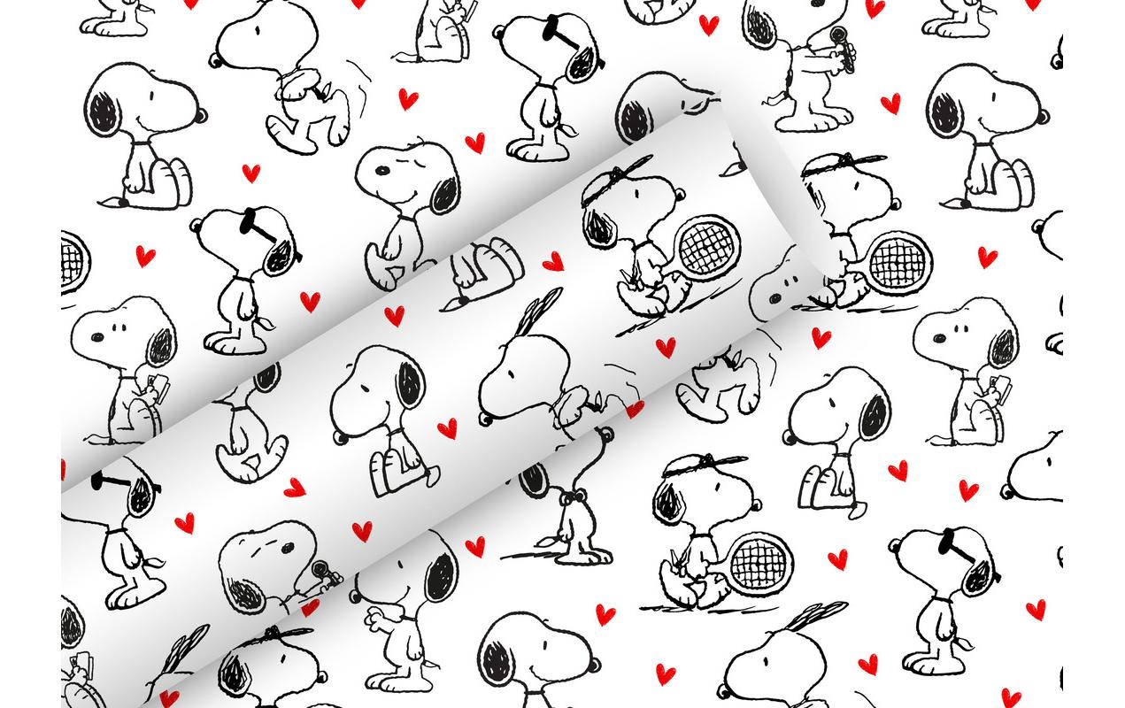 B+C Geschenkpapier Kraft 2mx70cm Snoopy weiss