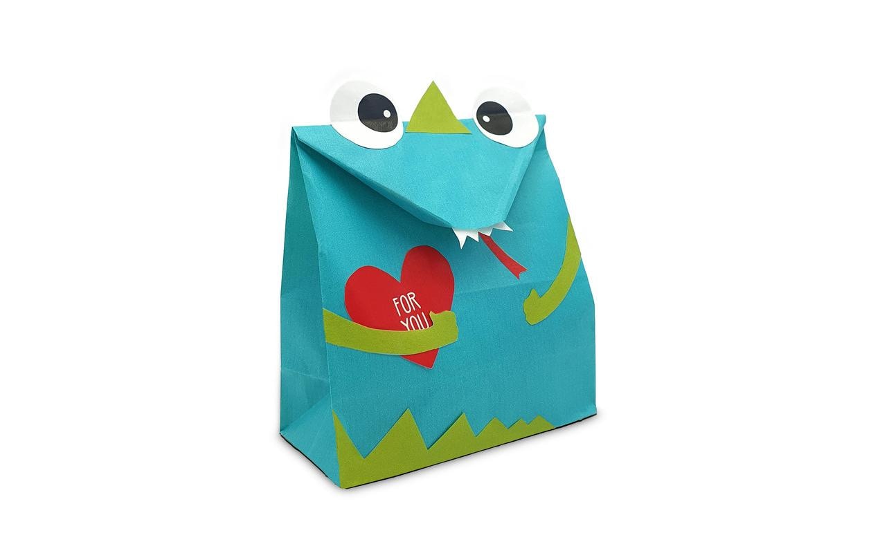 B+C Geschenktüten 12x21x6cm 2er Set Monster