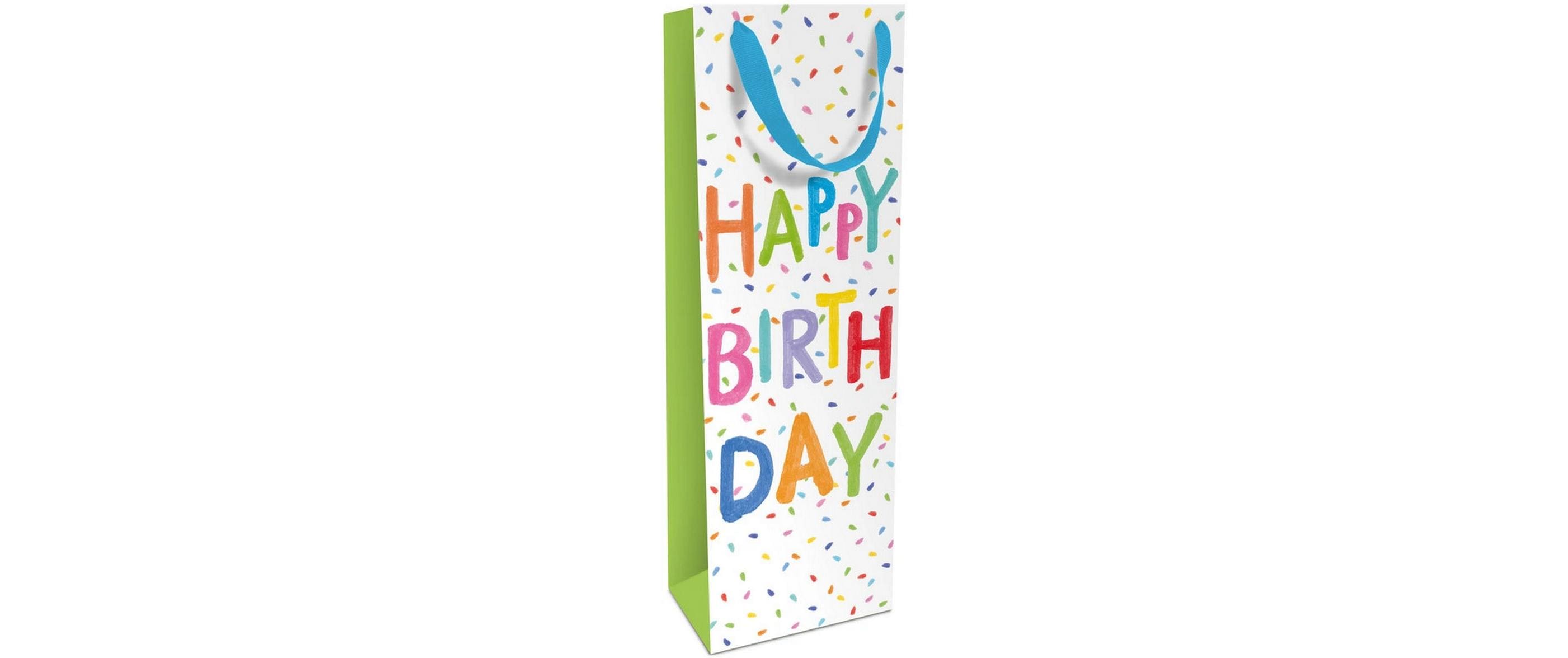 B+C Flaschentasche Happy Birthday Grösse: 12x36x8cm
