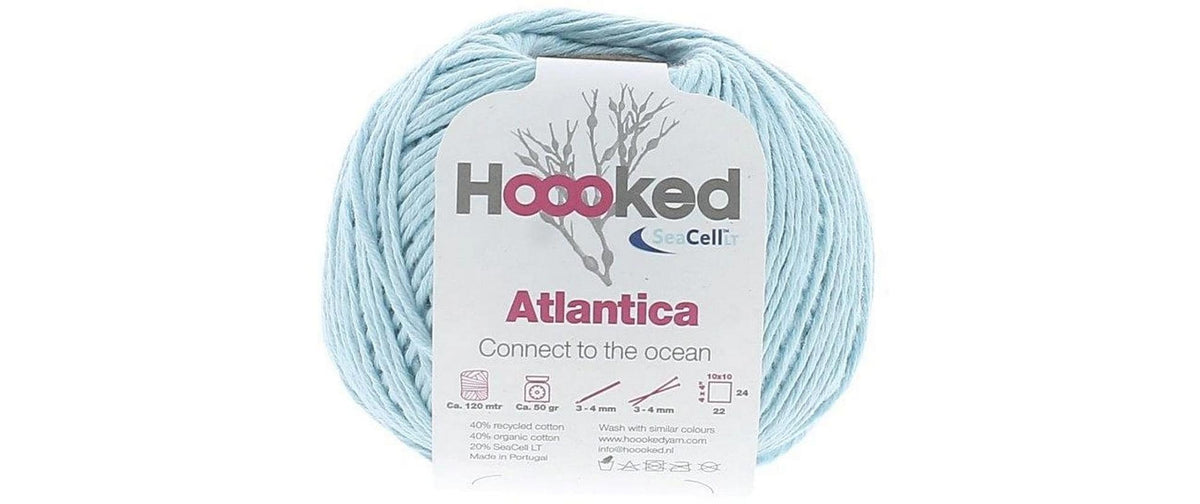 Hoooked Wolle Atlantica Hellblau, 50 g, 120 m