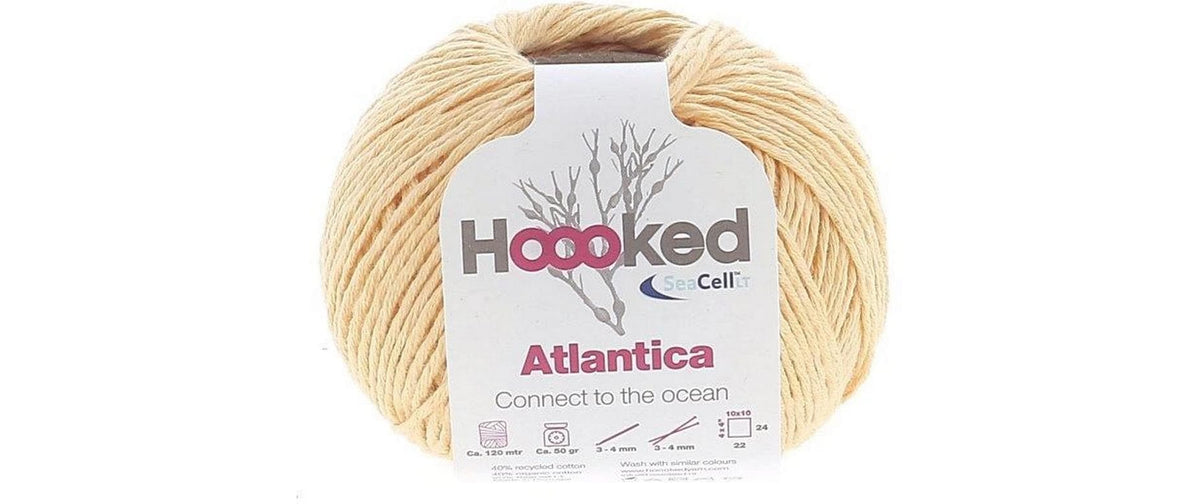 Hoooked Wolle Atlantica Gelb, 50 g, 120 m