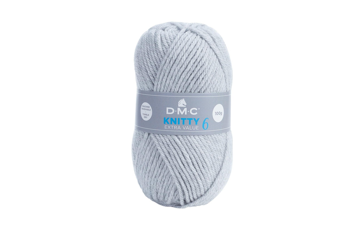 DMC Wolle Knitty 6 hellgrau 100 g, 137 m, 100 % PAN