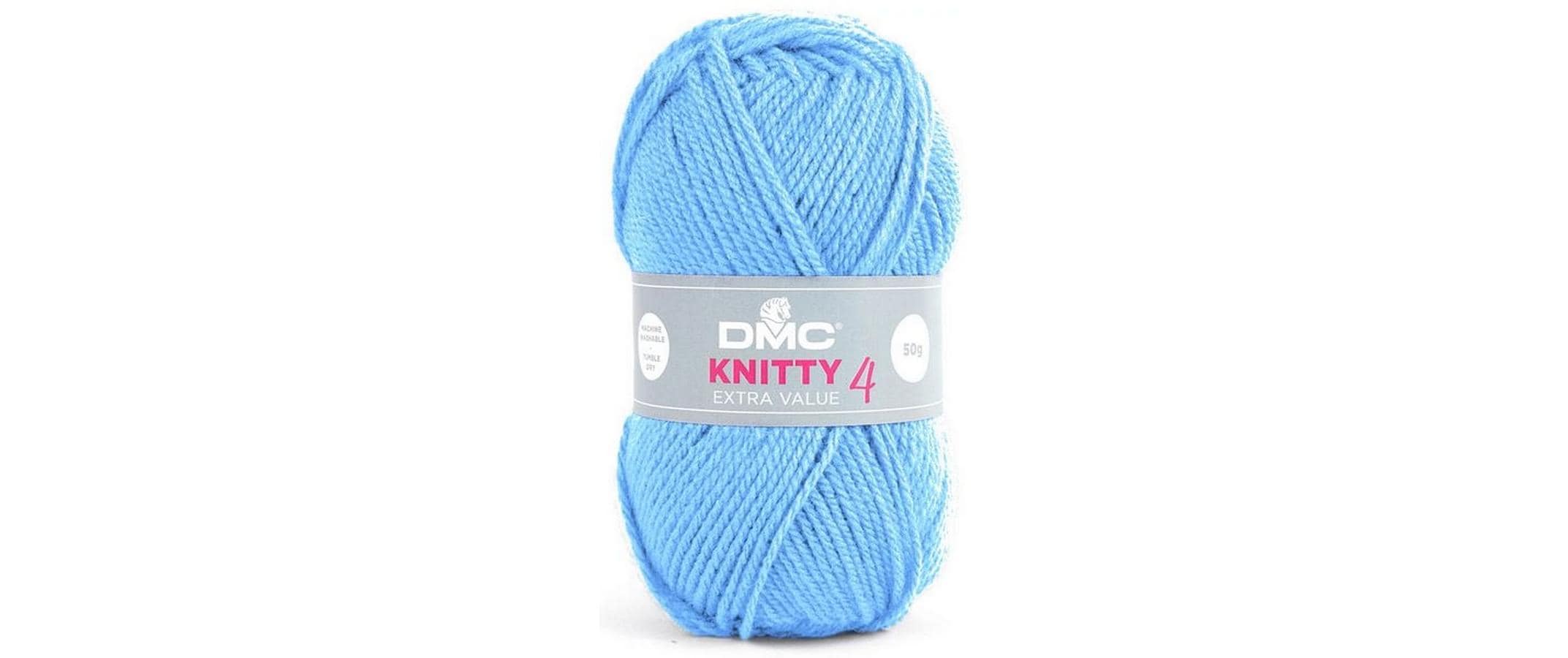 DMC Wolle Knitty 4 Mini, himmelblau 50 g, 140 m, 100 % PAN