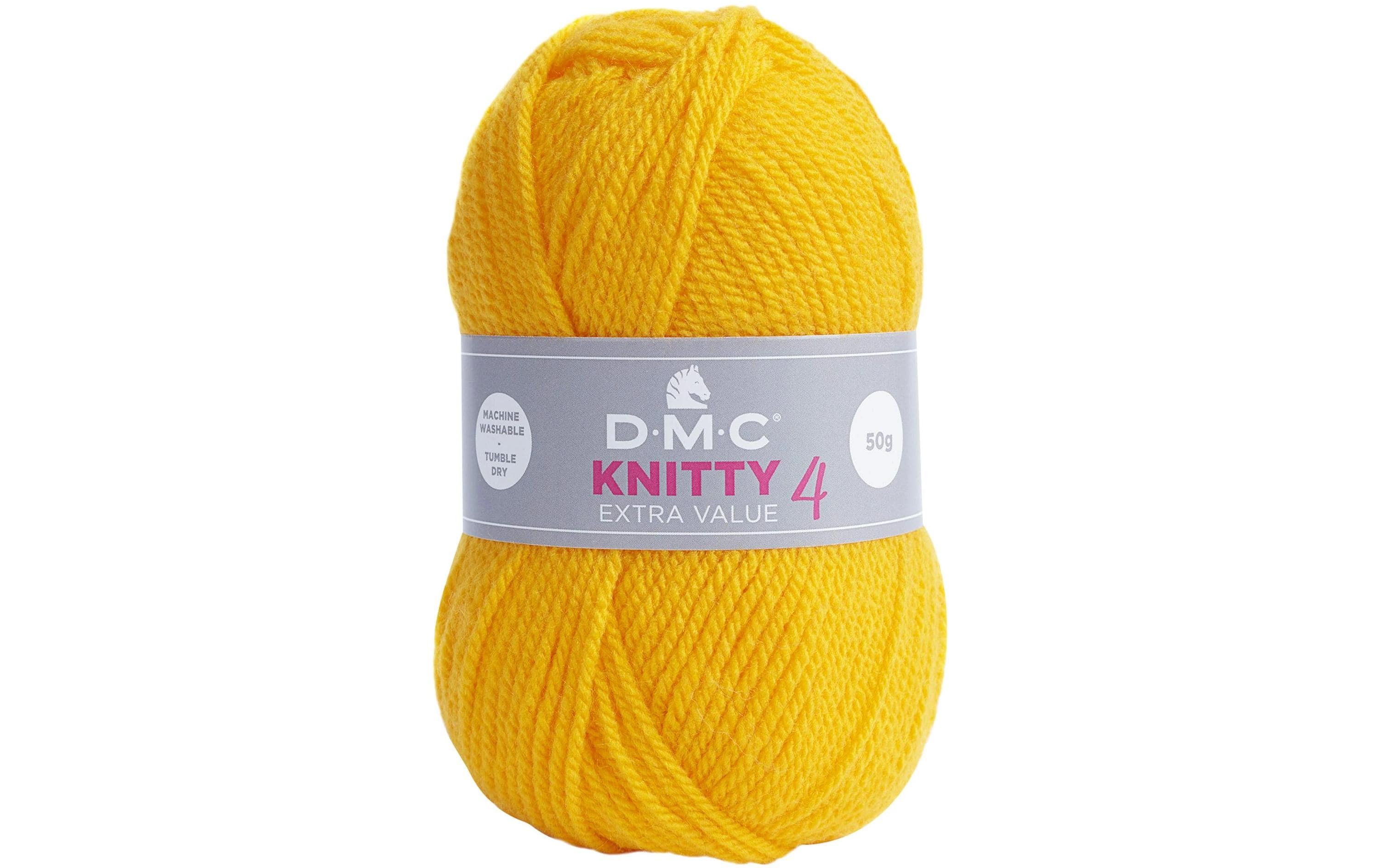 DMC Wolle Knitty 4 Mini, dunkelgelb 50 g, 140 m, 100 % PAN