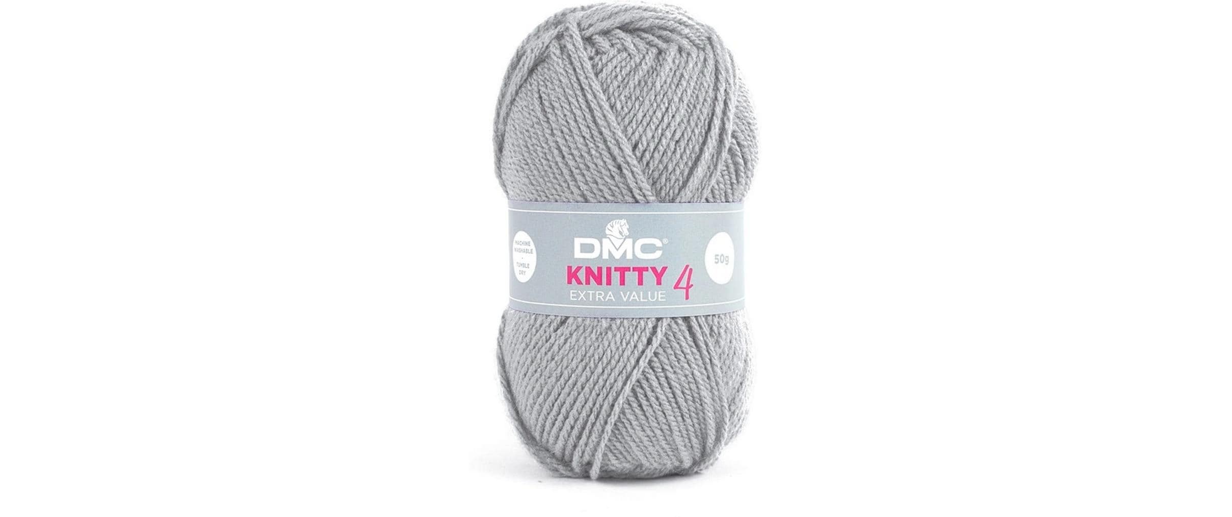 DMC Wolle Knitty 4 Mini, hellgrau 50 g, 140 m, 100 % PAN