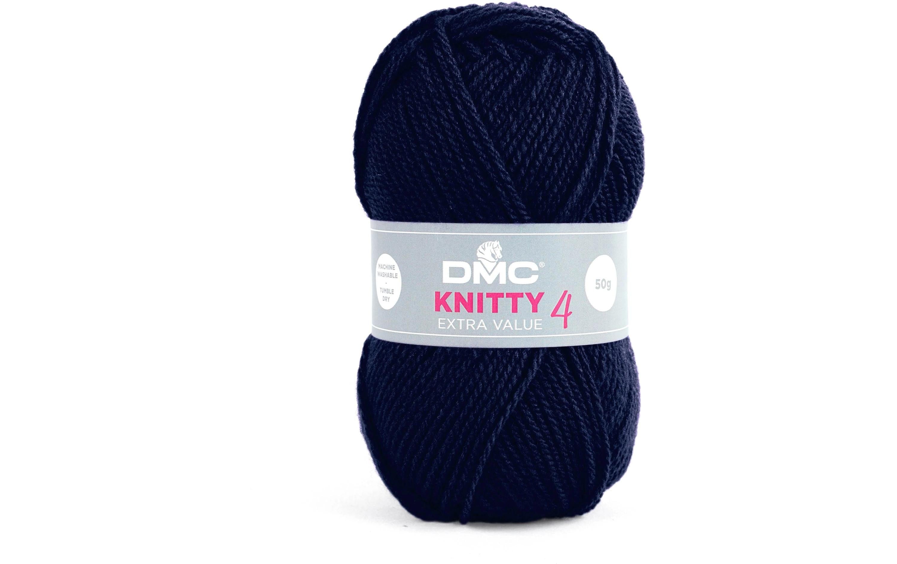 DMC Wolle Knitty 4 Mini, dunkelblau 50 g, 140 m, 100 % PAN