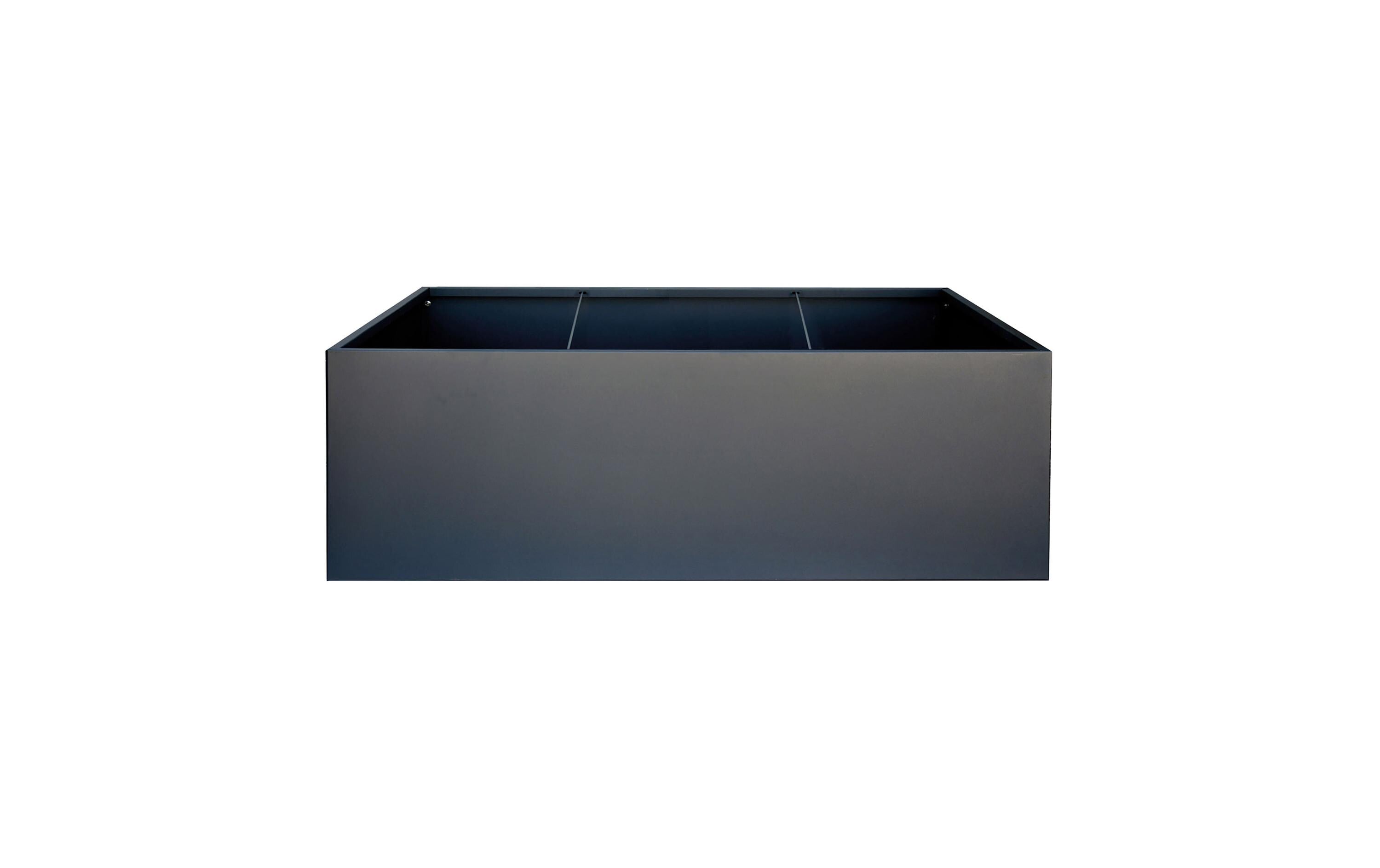 Herstera Metal Planter Edge 150x100x50cm, Anthracite