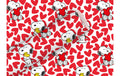 B+C Geschenkpapier Kraft 2mx70cm Snoopy Love rot