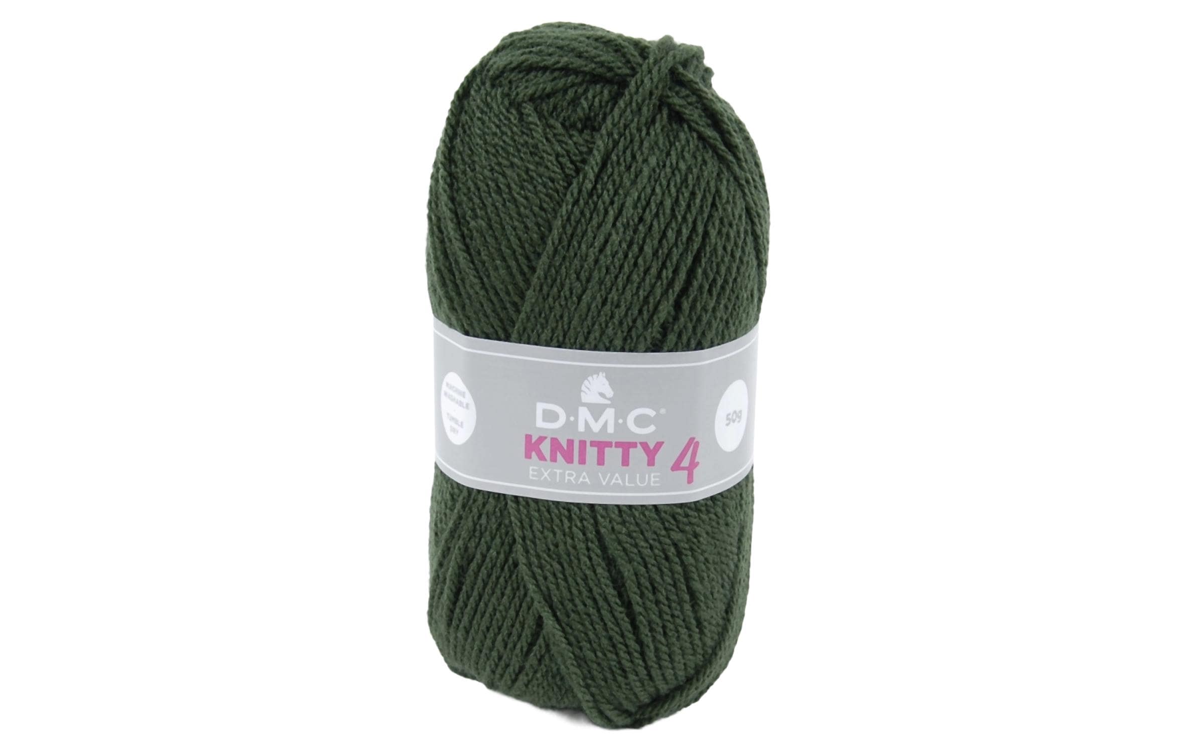 DMC Wolle Knitty 4 Mini, dunkelgrün 50 g, 140 m, 100 % PAN