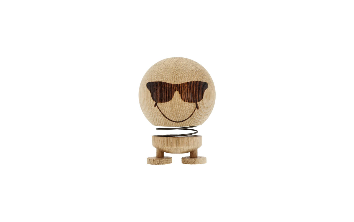 Hoptimist Aufsteller Smiley Cool, M Oak, Stahl, 7.5x10.5 cm (DxH)