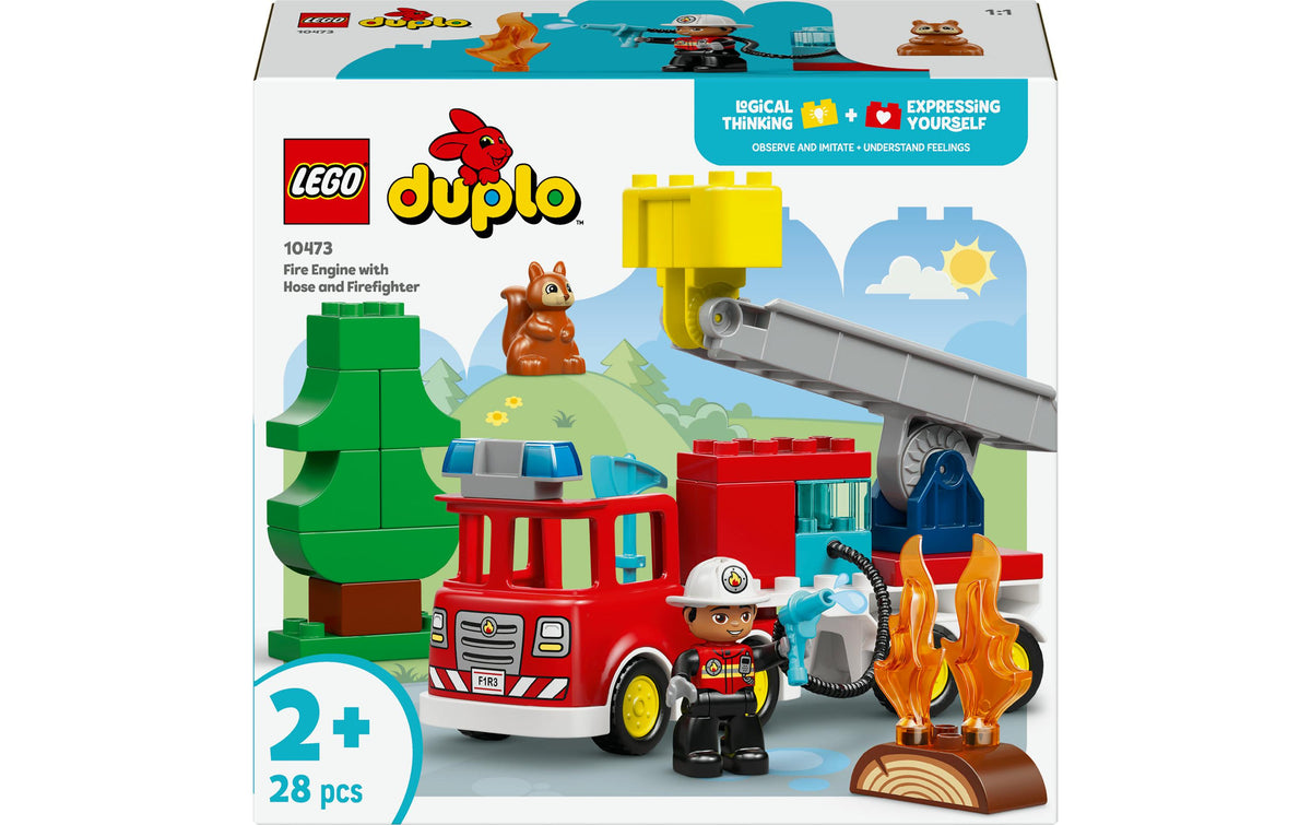 Löschauto mit Schlauch und Feuerwehrmann LEGO DUPLO