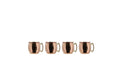 Lyngby Shotglas Moscow Mule 8cl, 4 Stück Stahl, 6x4.5x4.5 cm (LxBxH)