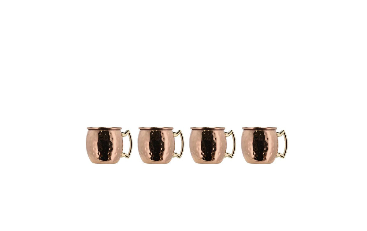 Lyngby Shotglas Moscow Mule 8cl, 4 Stück Stahl, 6x4.5x4.5 cm (LxBxH)