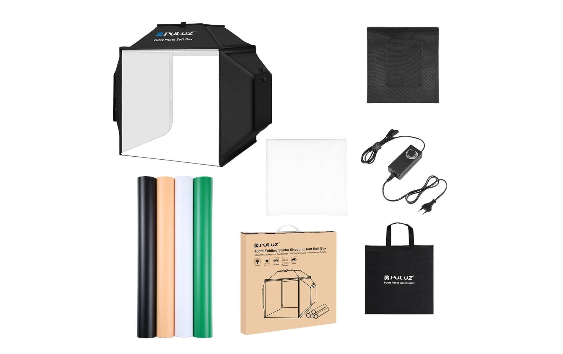 Puluz 40cm Fotostudio mit LED Beleuchtung