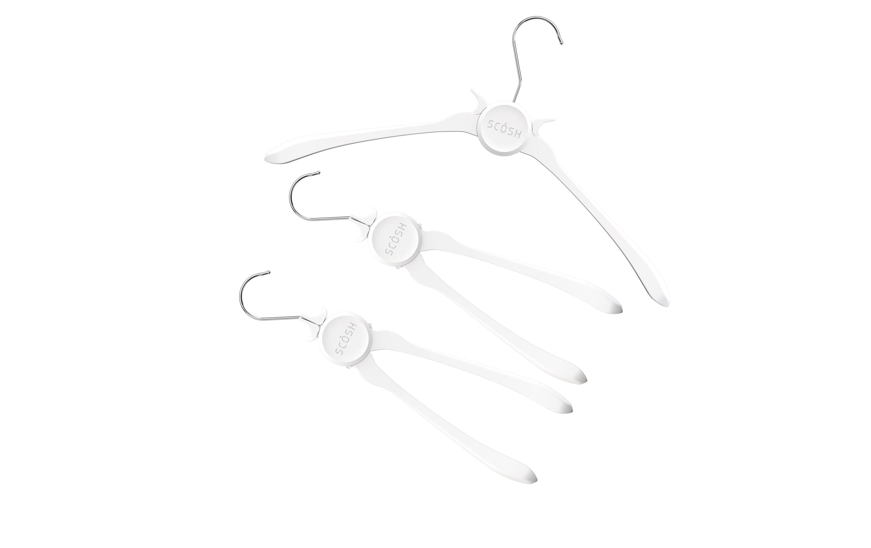 Scosh Kleiderbügel 3 Stück Weiss Scosh Hanger Set - Innovativer Kleiderbügel