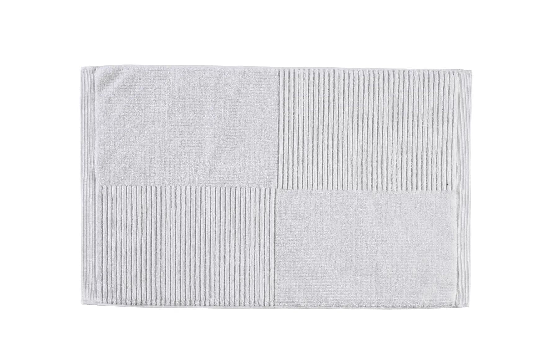 Zone Badeteppich Classic 80x50 cm, White 100% Cotton/1200 g, waschbar 60 Grad