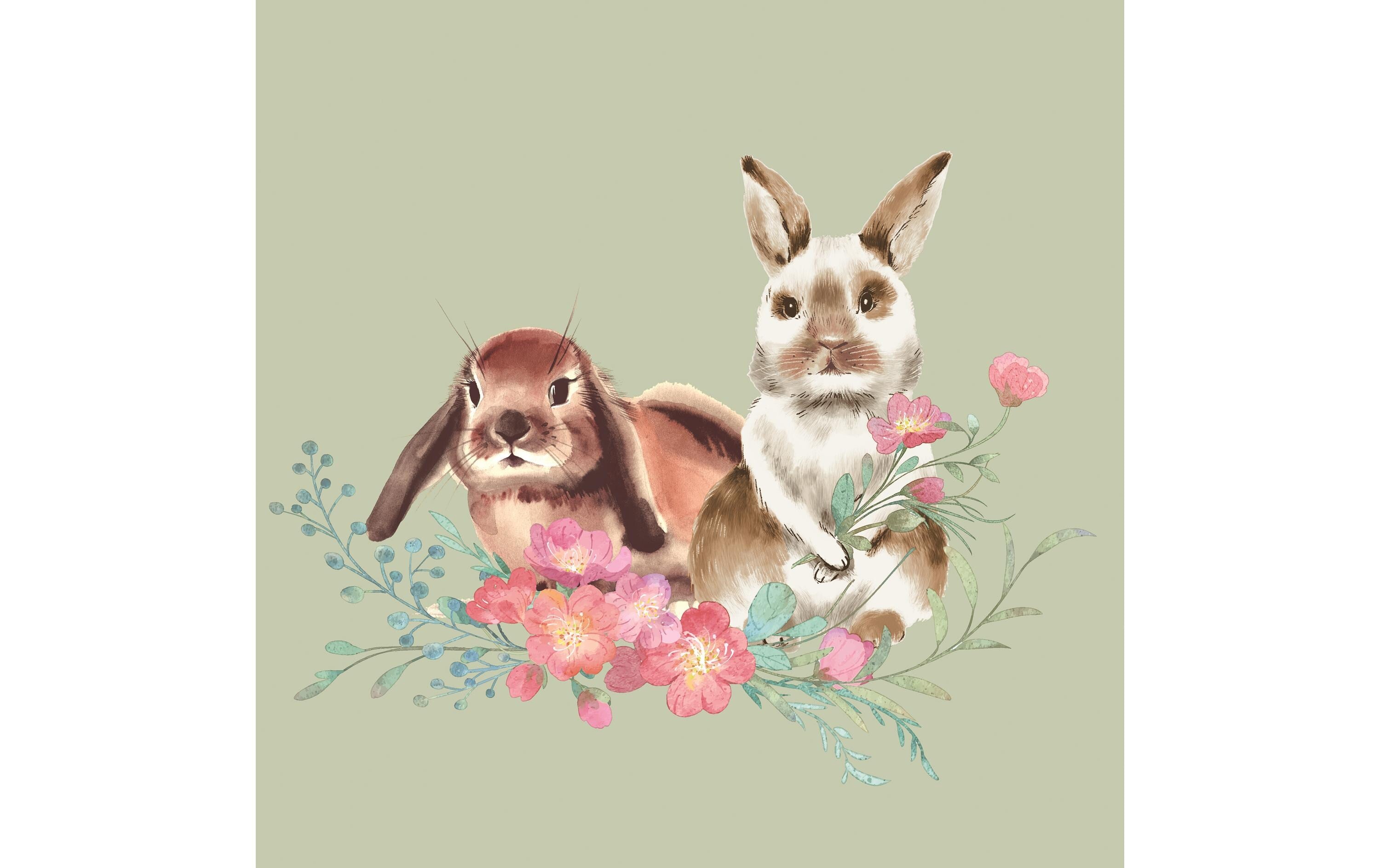 Paper+Design Servietten Misty Easter 33x33cm, 20 Stück. 3-lagig, FSC