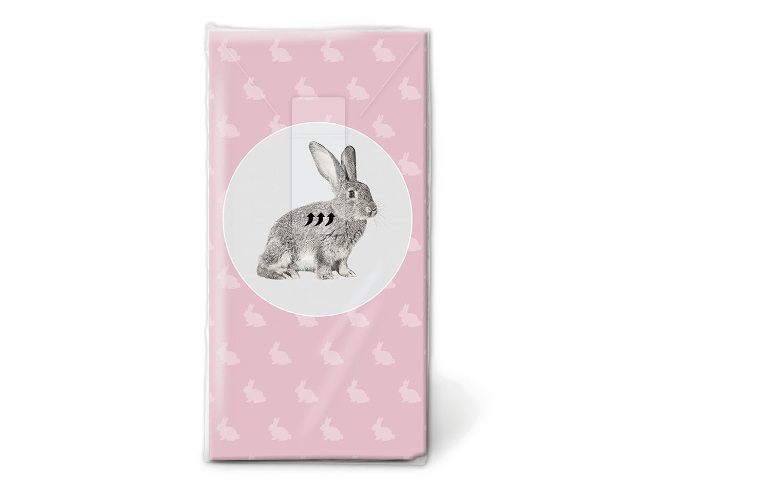 Paper+Design Taschentuch Rabbit 21.5x22cm, 10 Stück. 4-lagig FSC