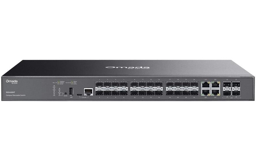 TP-Link SG5428XF Managed Switch Omada Campus 24-Port SFP, 4xGB 10G Slots