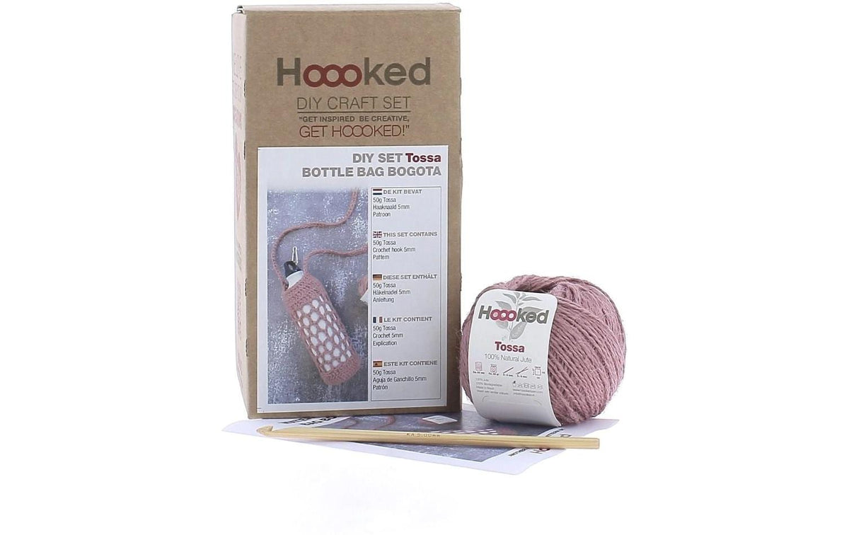Hoooked Häkel-Set Wasserflaschen-Tasche 50 g Garn, 5.00 mm Häkelnadel, Anleitung
