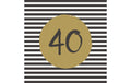 Paper+Design Servietten 40th Birthday 33x33cm, 20 Stück. 3-lagig, FSC