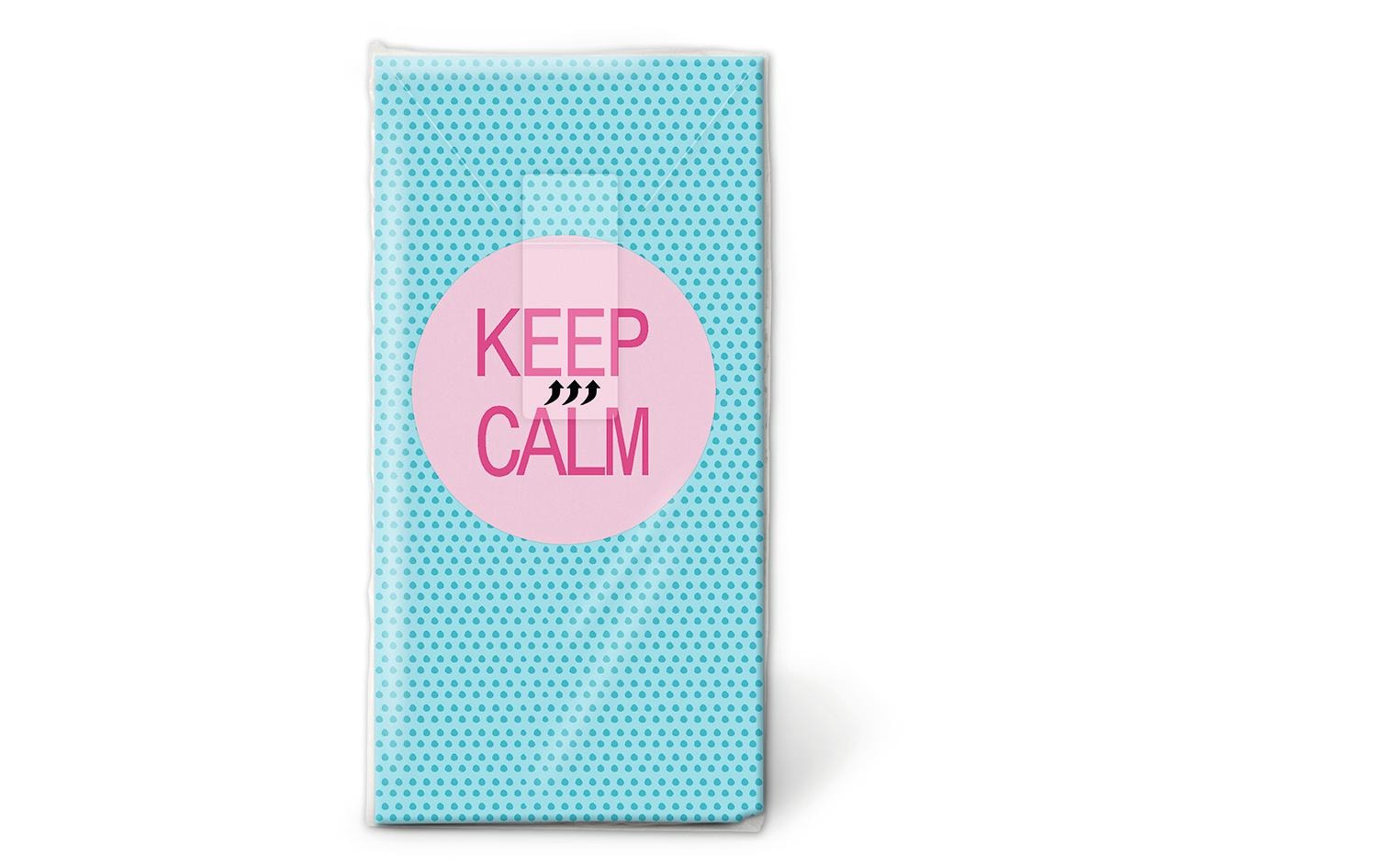 Paper+Design Taschentuch Keep calm 21.5x22cm, 10 Stück. 4-lagig FSC