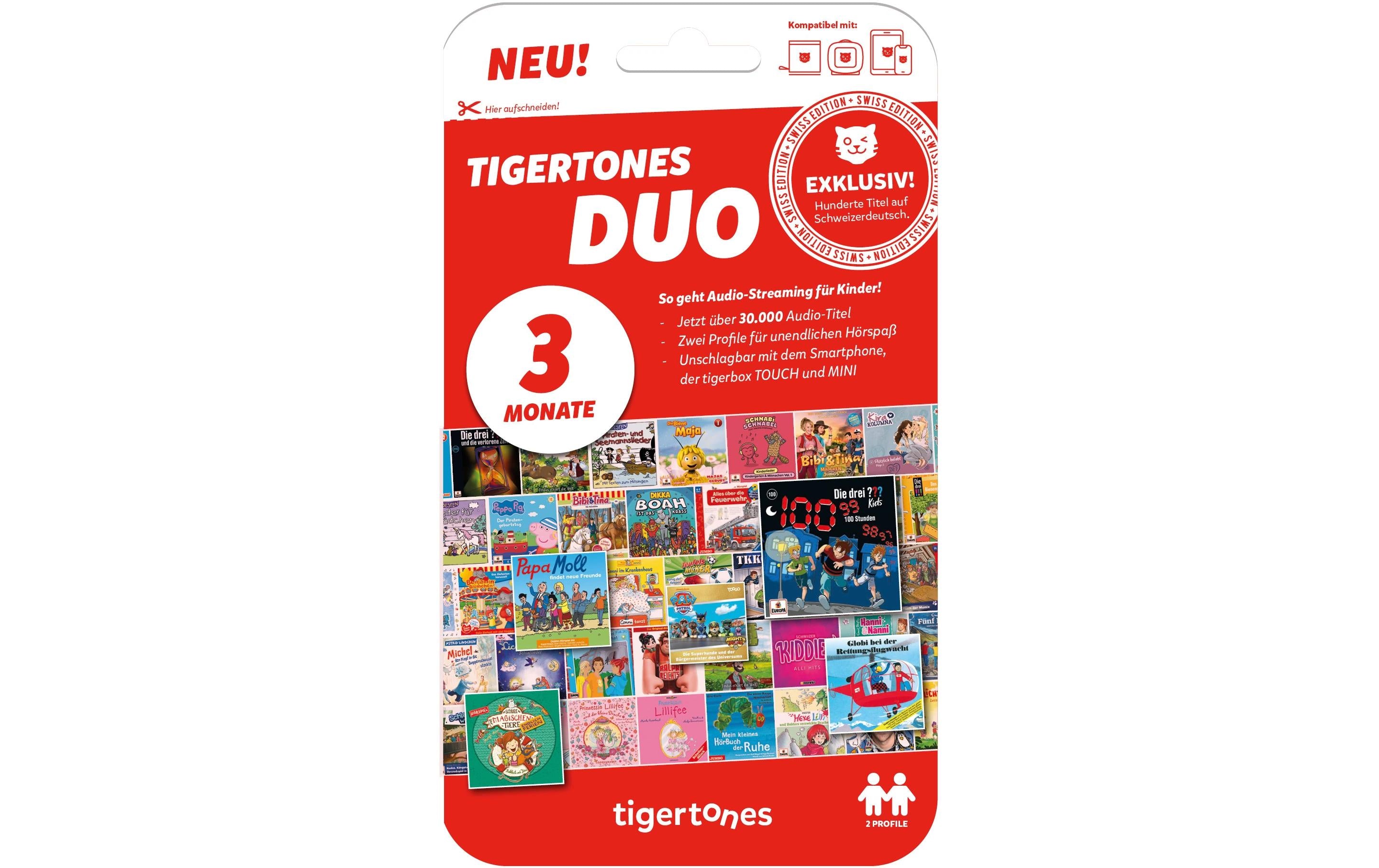 tigertones DUO - Ticket 3 Monate Swiss-Edition