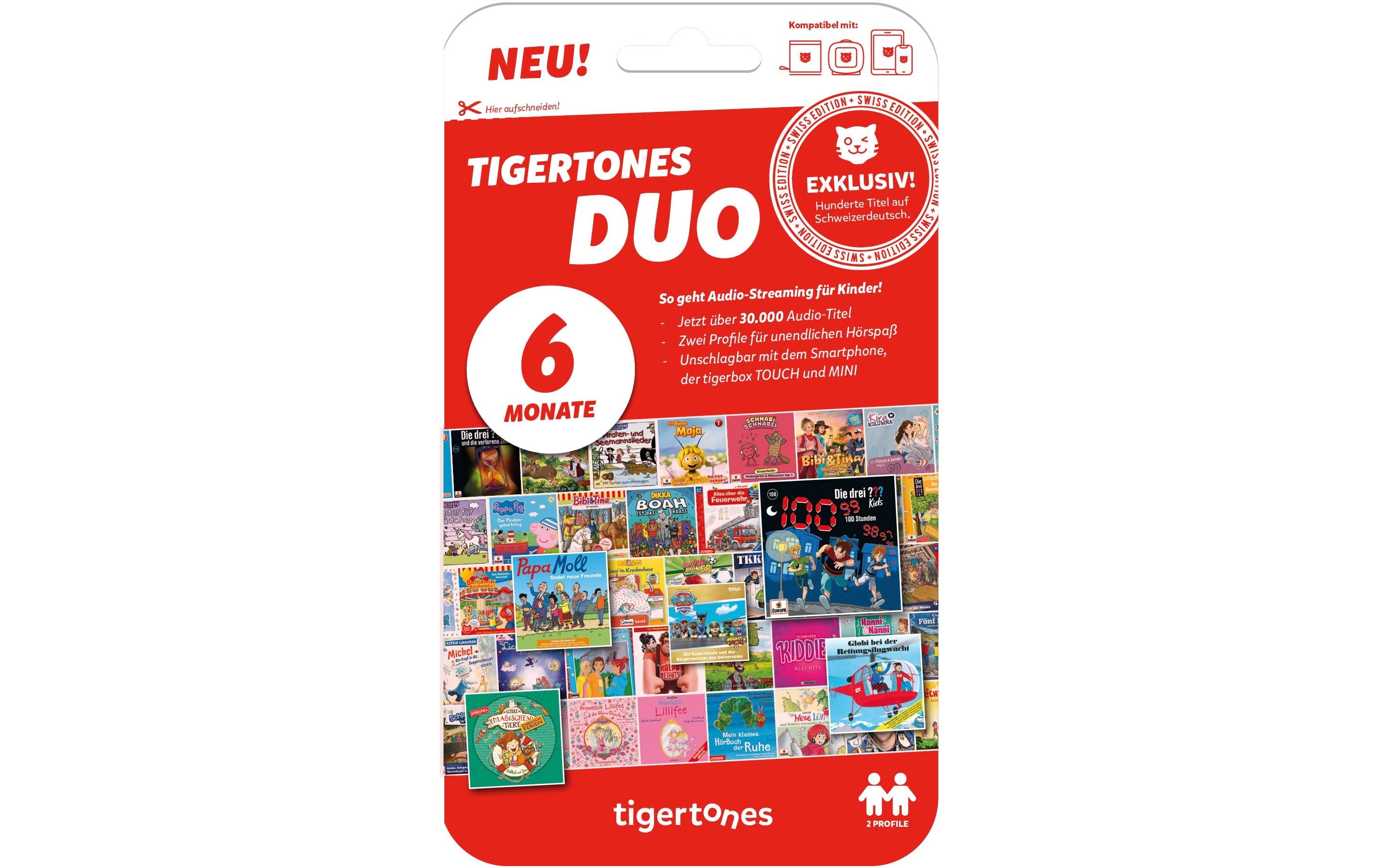 tigertones DUO - Ticket 6 Monate Swiss-Edition