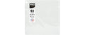 PRO nappe Servietten 38x38 cm, 40 Stück Weiss, 2-lagig, Papier