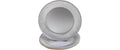 PRO nappe Einweg-Teller Silbe metal,10 Stk. D: 23 cm, Karton, plastikfrei