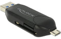 DeLock 91734 Card Reader Micro USB OTG USB 5 Gbps Typ-A für SD / MMC + Micro SD