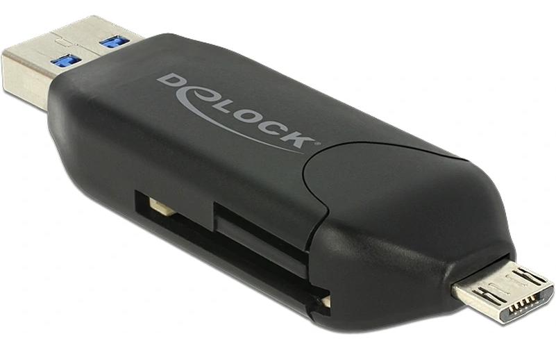 DeLock 91734 Card Reader Micro USB OTG USB 5 Gbps Typ-A für SD / MMC + Micro SD