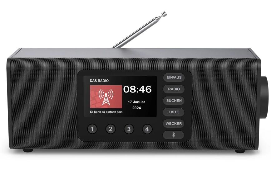 Hama Digitalradio DR2002, Stereo, Schwarz DAB/DAB+,FM, BT, Radiowecker
