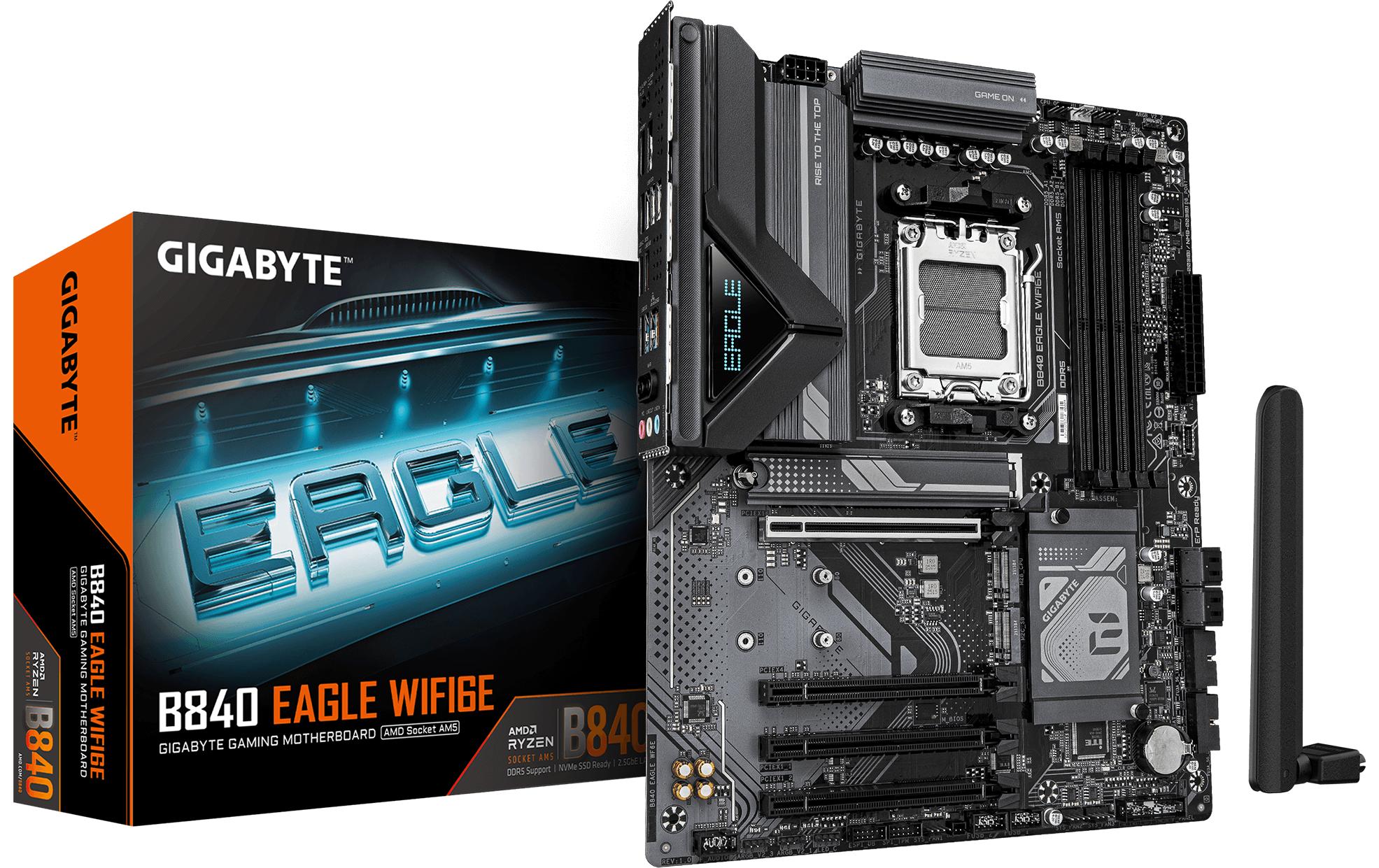 Gigabyte B840 EAGLE WF6E, ATX AM5, AMD B840, 4x DDR5, PCIe 4.0, WIFI6E
