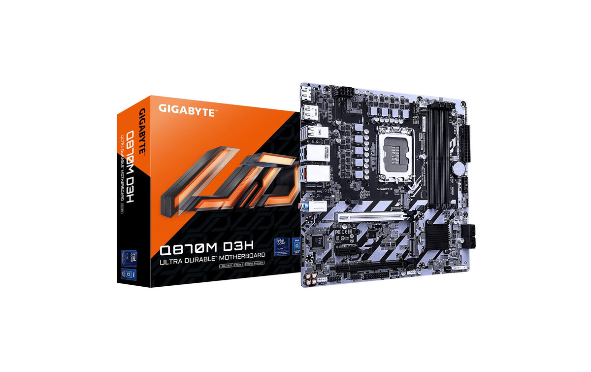 Gigabyte Q870M D3H, uATX LGA1851, Intel Q870, 2x DDR5, PCIe 5.0