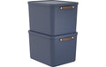 Rotho Set Aufbewahrungsbox MALOJA 55 l 2 tlg.
