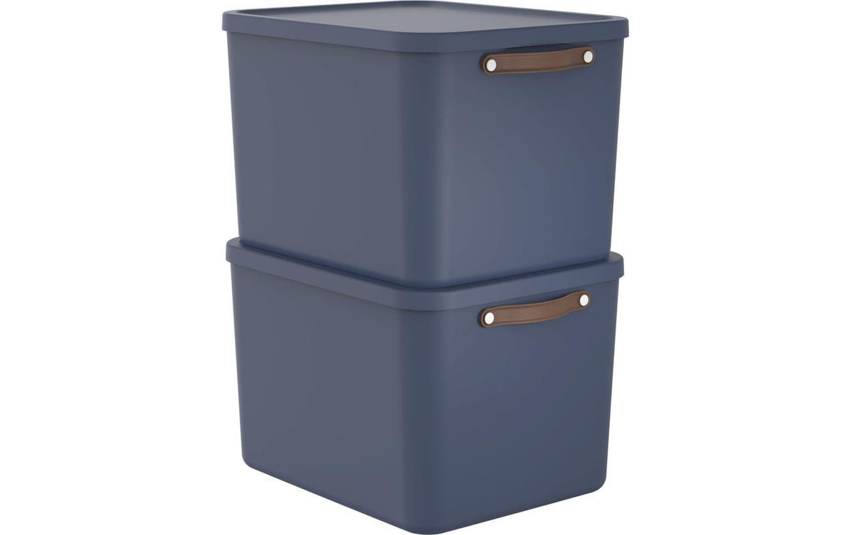 Rotho Set Aufbewahrungsbox MALOJA 55 l 2 tlg.