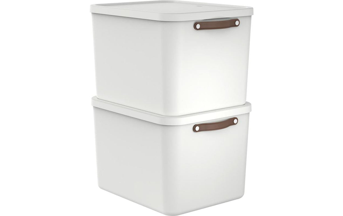 Rotho Set Aufbewahrungsbox MALOJA 55 l 2 tlg.