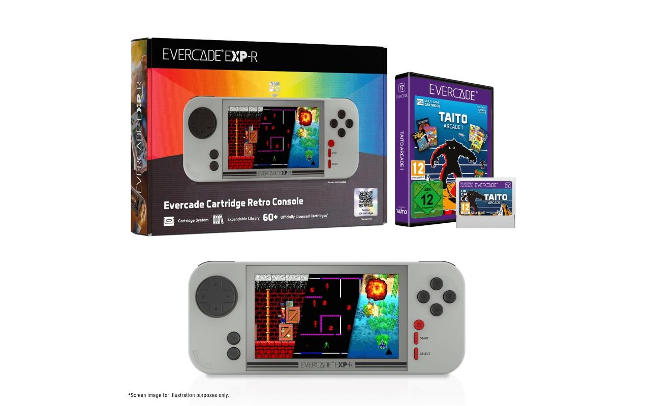 Blaze Evercade EXP-R Solo Taito Ar Bundle Retro-Gaming-Handheld und Taito Arcade 1