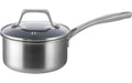 Lunasol Sirius Terra Triply Stielkasserolle 14cm, H7.5cm, mit Glasdeckel