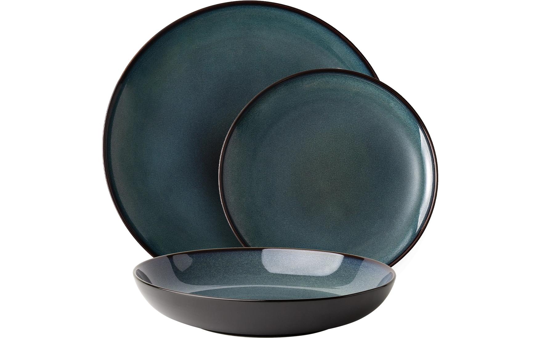 Lunasol Elements Night Sky Tellerset 12-teilig, blau