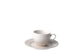 Lunasol Elements Vulcano Espresso Set 4-teilig, sand, 4 Tassen, 4 Unterteller