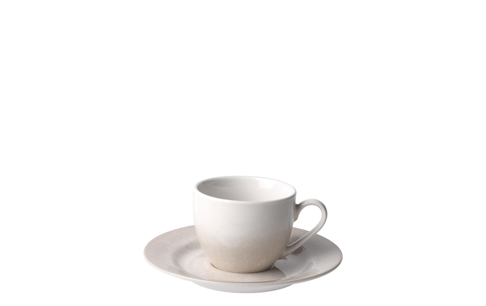 Lunasol Elements Vulcano Espresso Set 4-teilig, sand, 4 Tassen, 4 Unterteller
