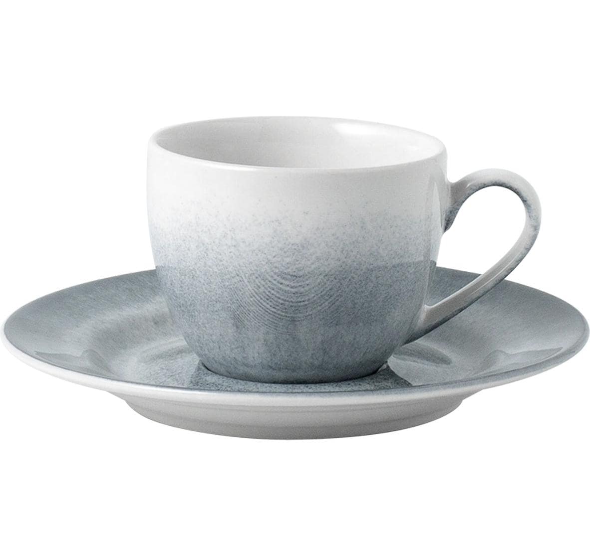 Lunasol Elements Vulcano Espresso Set 4-teilig, grau, 4 Tassen, 4 Unterteller