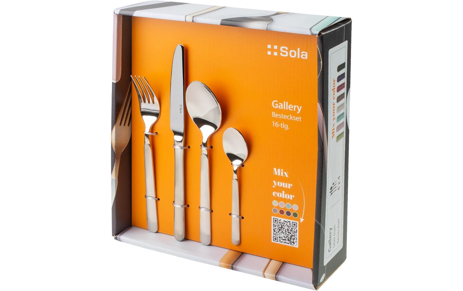 Sola Gallery Besteckset CNS 16-tlg matt Stiel matt