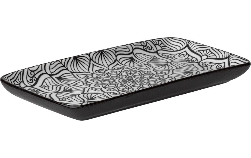 Lunasol Basic Levante Platte 20.3x 11.2cm 6 Stk. schwarz/weiss