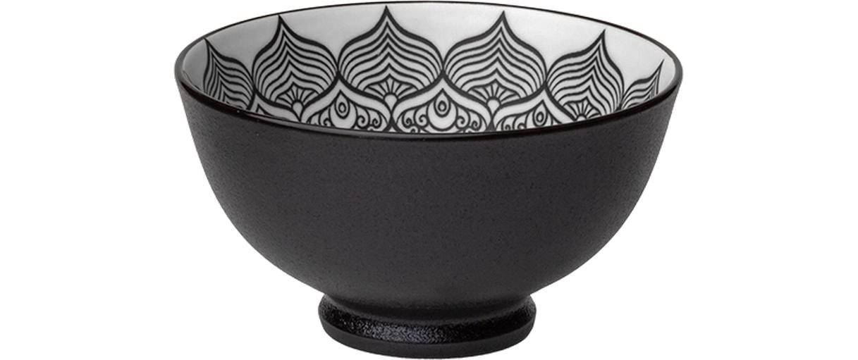 Lunasol Basic Levante Bowl 11.5cm 6 Stk. schwarz/weiss