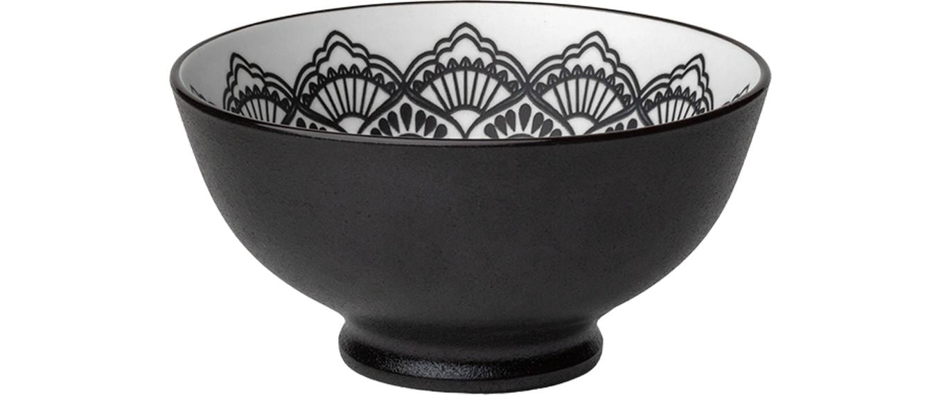 Lunasol Basic Levante Bowl 14cm 6 Stk. schwarz/weiss